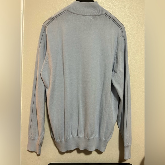 Calvin Klein half Zip Light Blue pullover sweater- size xl - Picture 2 of 8
